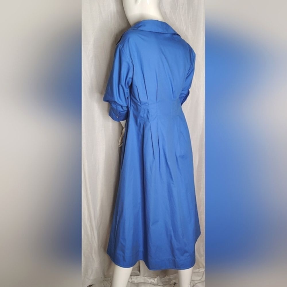 Elie Tahari Megan Markle Button Down French Blue Shirt  Midi Dress Sz 6 - Picture 12 of 16